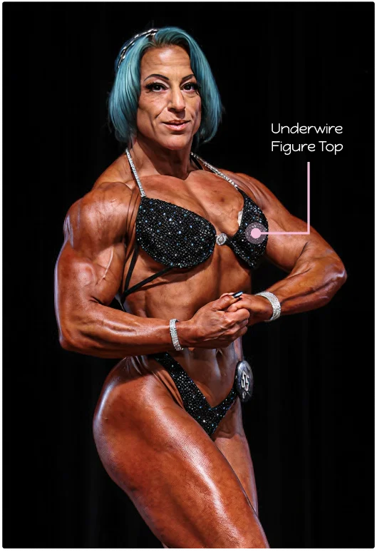 Model Wearing underwire bikinitop